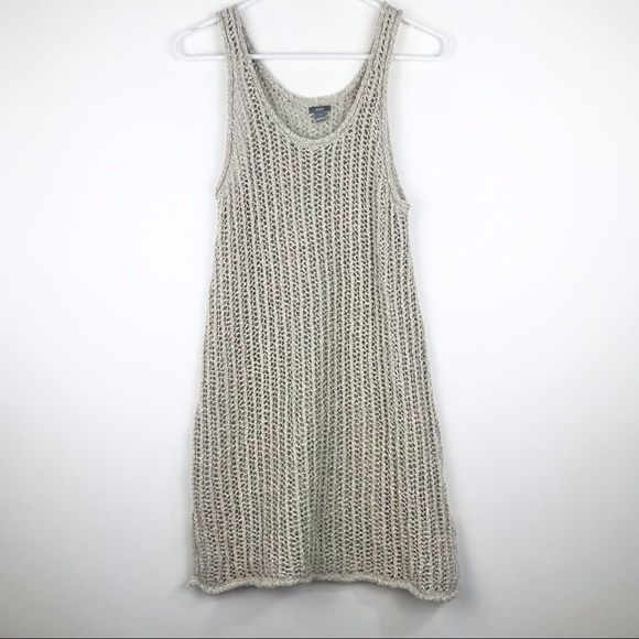 Aerie Cream/Tan Knit Mini Tank Dress or Cover-up - Picture 1 of 9